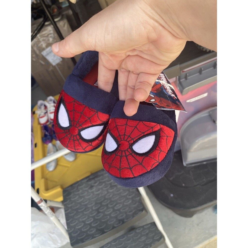 NEW Marvel Spider-Man Toddler Plush Slippers Size 5/6C